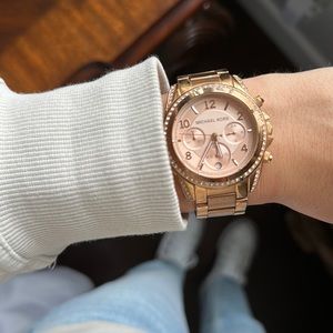 Michael Kors rose gold - all stainless steel watch